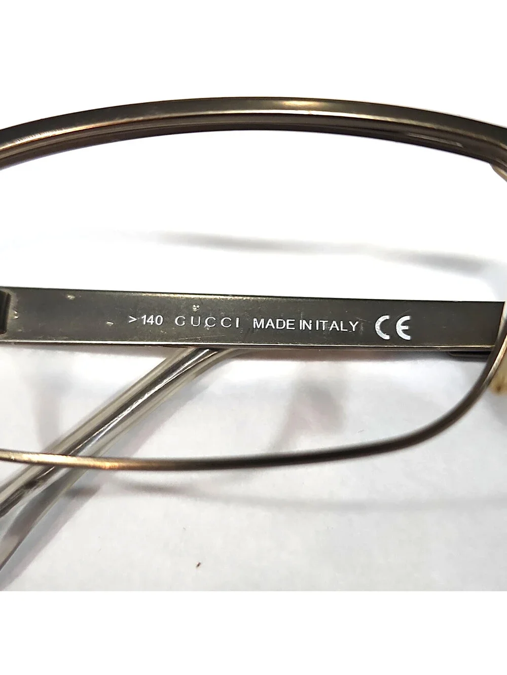 Gucci GG1860 Vintage Pale Beige Rectangle Eyeglasses 55-15 140